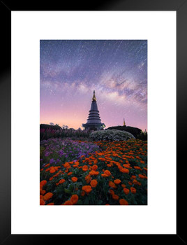 The Milky Way and Garden with Buddha Relics Photo Art Print Matted Framed Wall Art 20x26 inch The Milky Way and Garden with Buddha Relics Photo Art Print Matted Framed Wall Art 20x26 inch