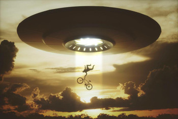 Laminated Alien UFO Flying Saucer Human Biker Abduction Digital Rendering Photo Sign Poster 18x12 inch Laminated Alien UFO Flying Saucer Human Biker Abduction Digital Rendering Photo Sign Poster 18x12 inch