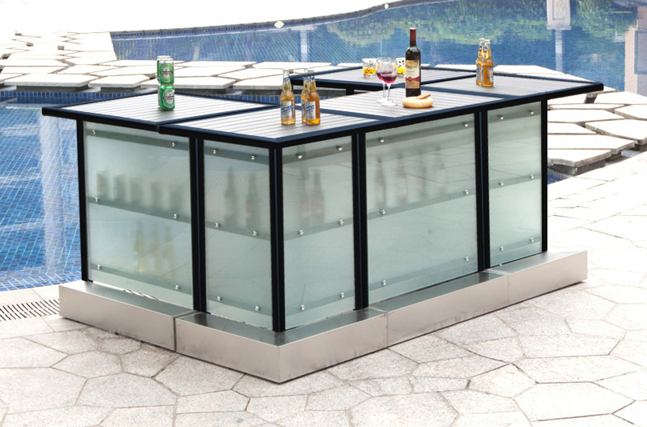 Custom AllWeather Collection Powder Coated RustProof Metal Frame Bar