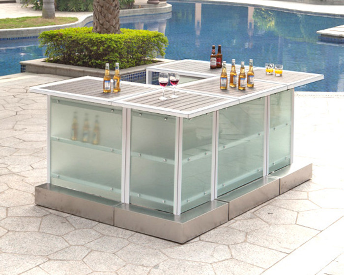 Custom AllWeather Collection Powder Coated RustProof Metal Frame Bar