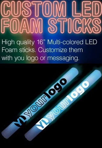 White LED Foam Sticks 16” Cheer Sticks