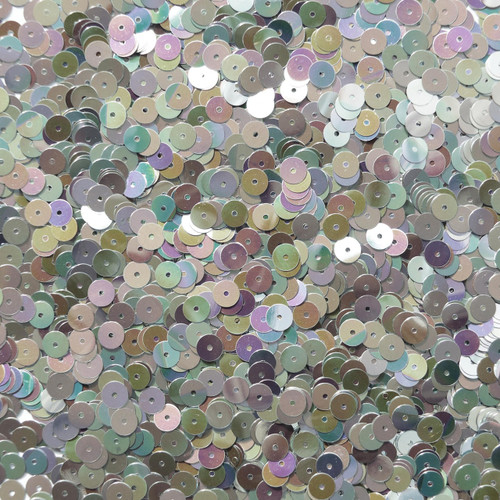 6mm Sequins Silver Rainbow Iris Shiny Metallic 6mm Sequins Silver Rainbow Iris Shiny Metallic
