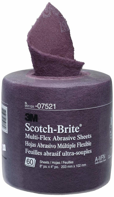 3M Scotch-Brite Multi-Flex Abrasive Sheet Purple 200mm x 100mm Pack of 60 - 3M 07521 3M Scotch-Brite Multi-Flex Abrasive Sheet Purple 200mm x 100mm Pack of 60 - 3M 07521