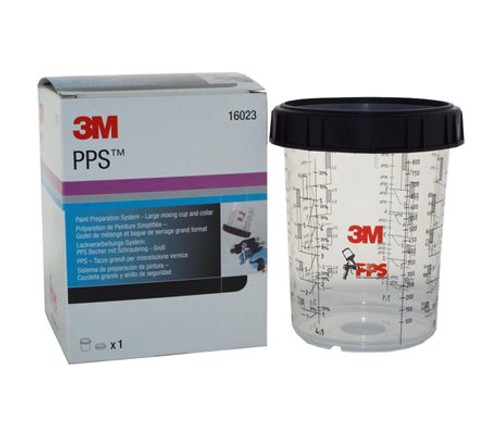 3M PPS Paint Preparation System Large Spray Gun Paint Mixing Cup & Collar - 3M 16023 3M PPS Paint Preparation System Large Spray Gun Paint Mixing Cup & Collar - 3M 16023