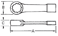 Williams Straight Pattern Box End Striking Wrench 1-3/4 SFH-1810BW