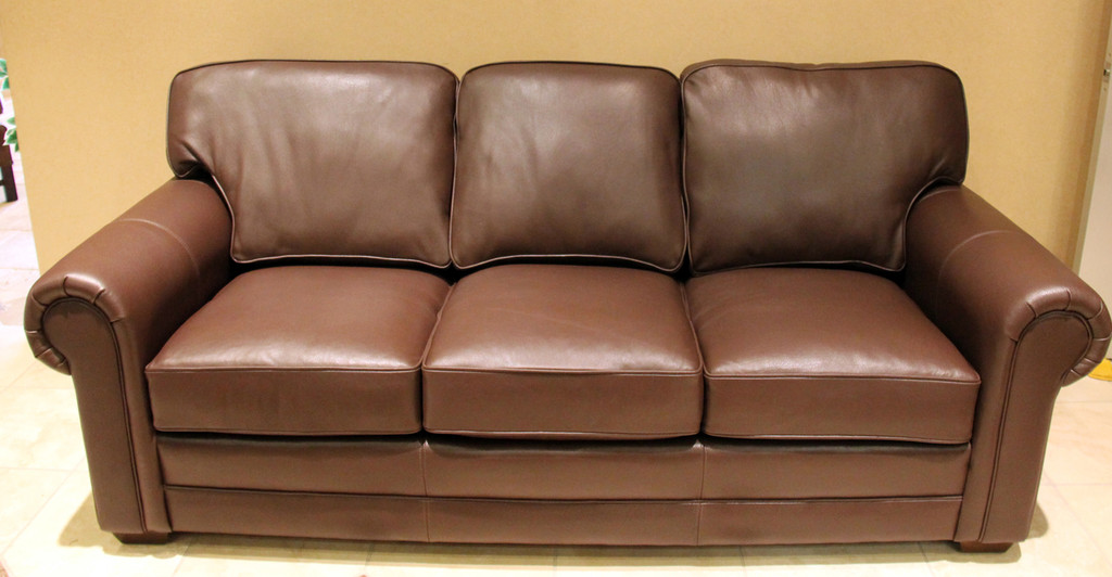american heritage custom leather sofa