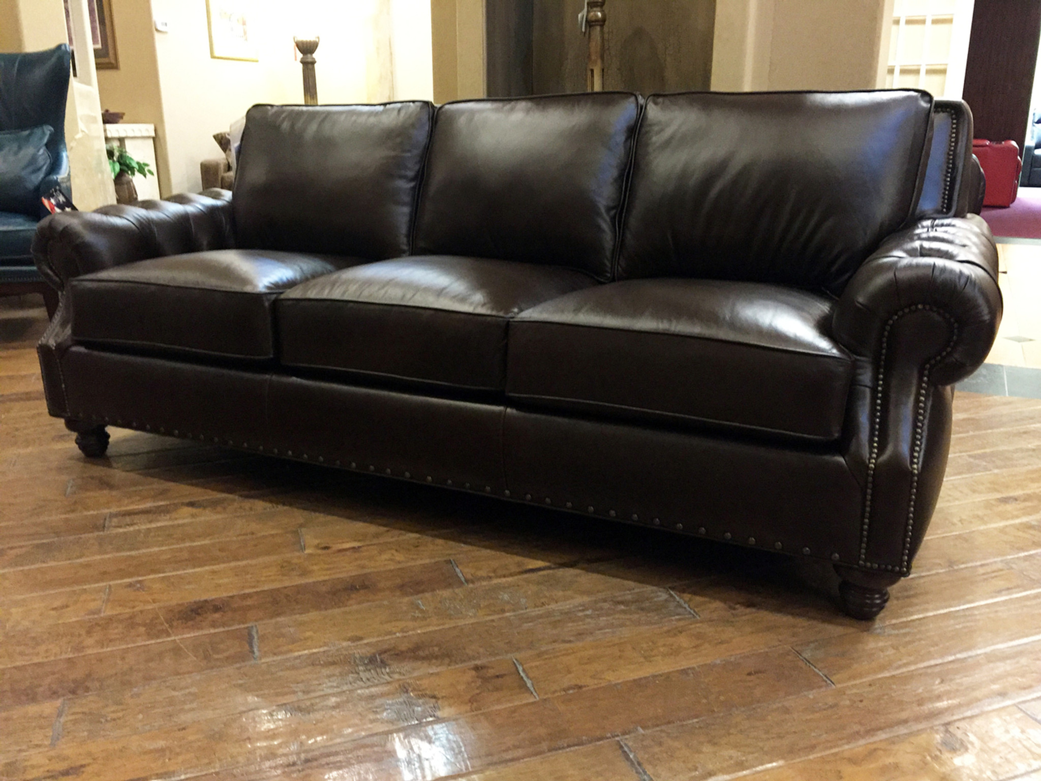 american heritage leather sofa