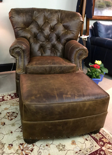 American Heritage Birmingham Barrel Chair and Ottoman-20% off