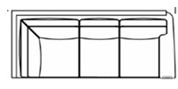 raf corner sofa  line drawing