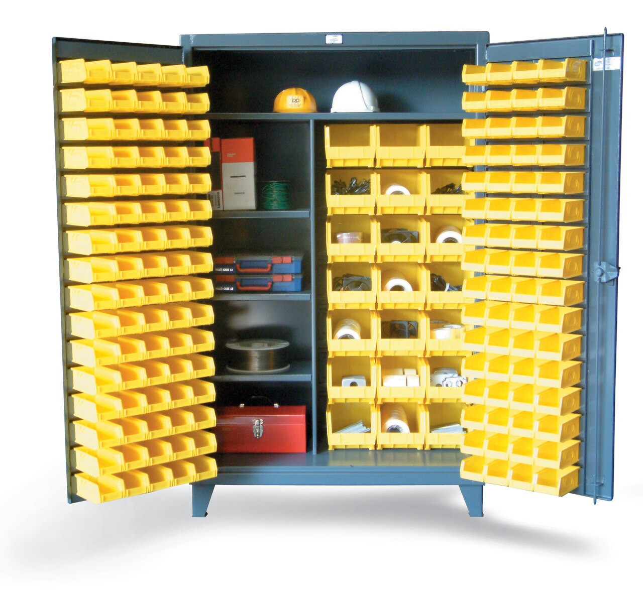 46 Bscw 241 3wlr Bin Storage Cabinet With Half Width Shelves 48 Wx24 46 Bscw 241 3wlr Bin Storage Cabinet With Half Width Shelves 48