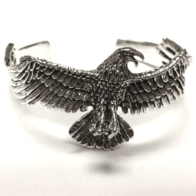 Eagle Cuff Bracelet Silver Kabana