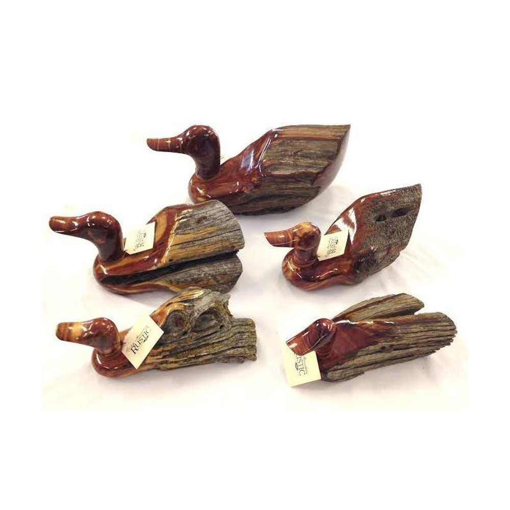 Fence Post Duck Sculpture Wood Duck Decoy Rocky Mountain Rustic