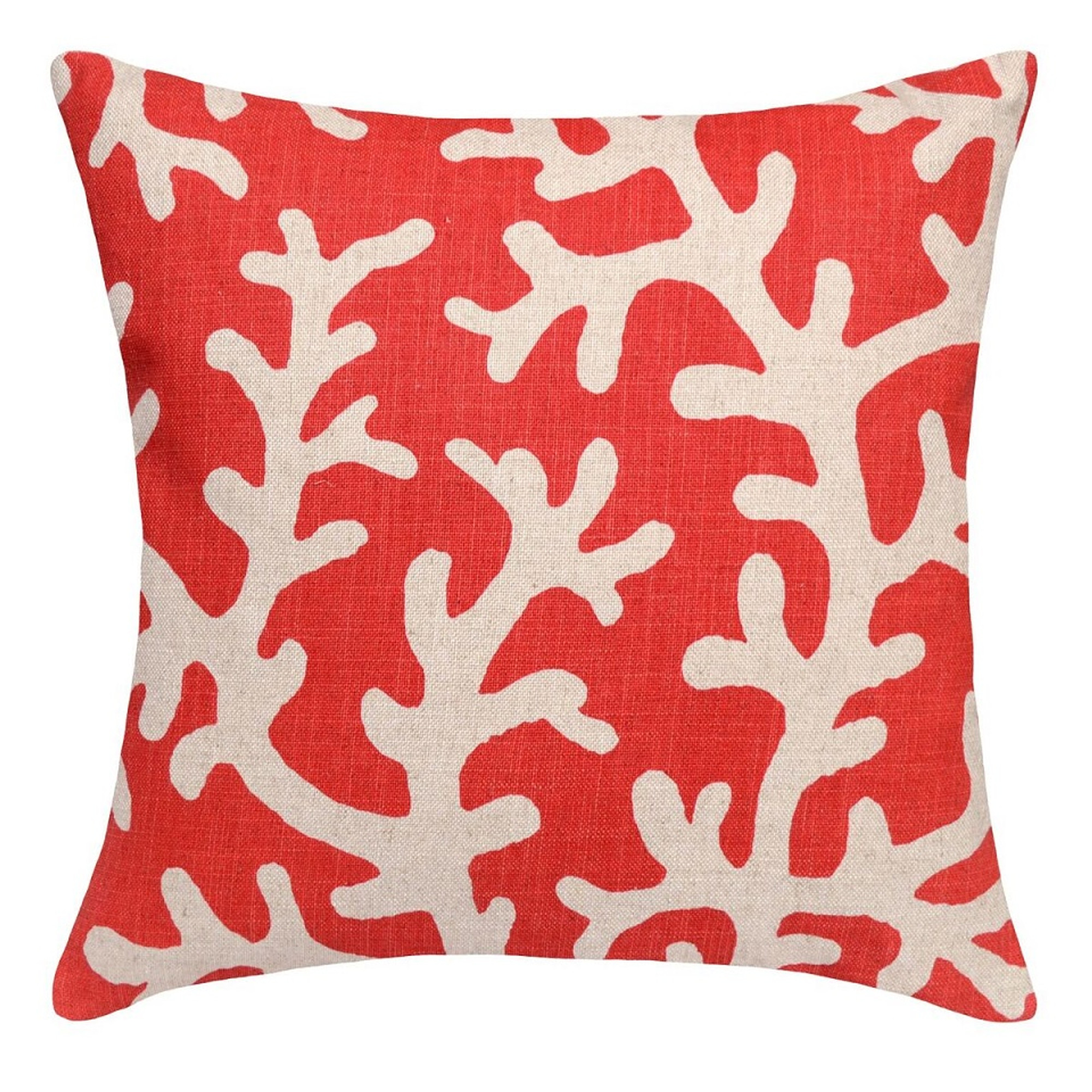 Coral Linen Pillow Coral Pillow   CS068P 20x20CO  94628.1496849646 