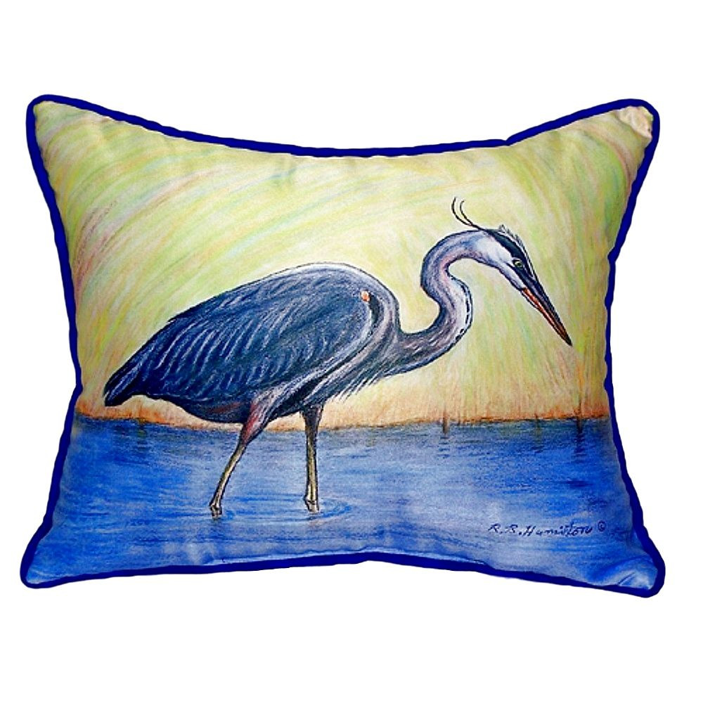 Beautiful Blue Heron Beach Pillow