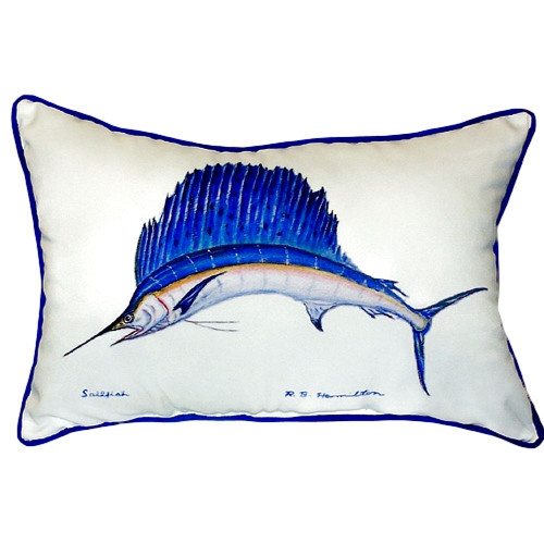 Sailfish Coastal Throw Pillow