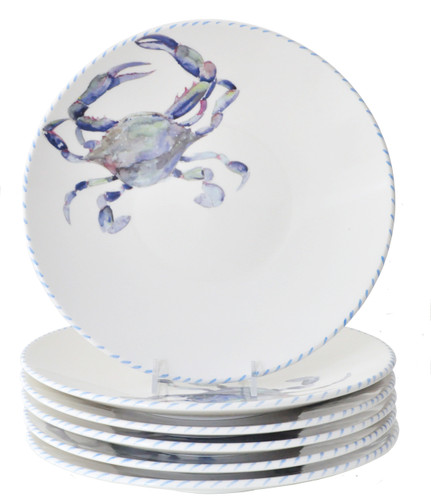 Blue Crab Dinner Plates - Set of 6