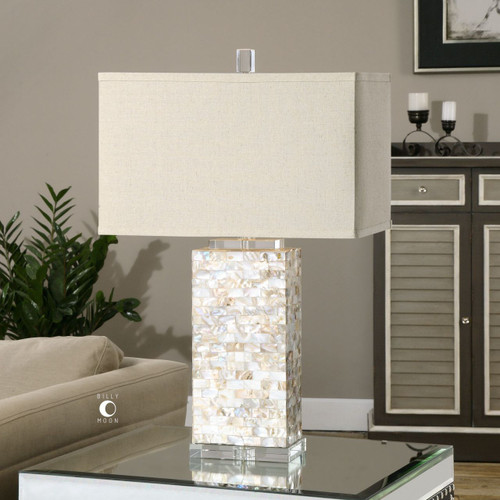 Pearl Capiz Shell Tiled Lamp