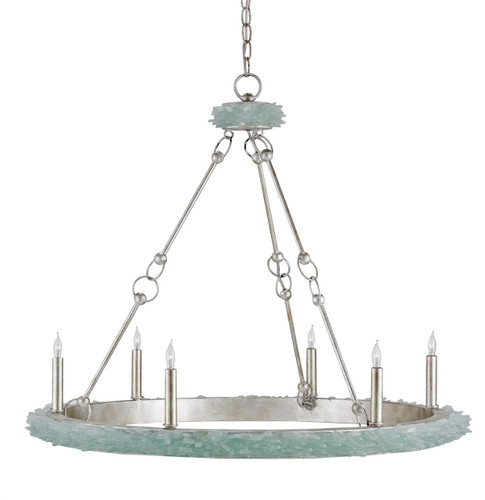 Tidewater Aqua Sea Glass Chandelier