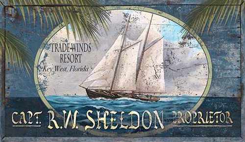 Trade Winds Sailing Art Sign