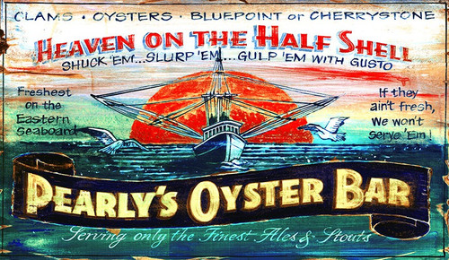 Heaven on the Half Shell Art Sign
