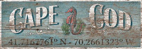 Latitude-Longitude Seahorse Sign