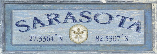 Latitude Sand Dollar Beach House Sign