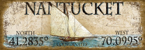 Latitude-Longitude Sailboat Art