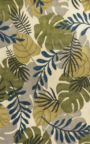Ivory Tropical Breeze Wool Plush Rug