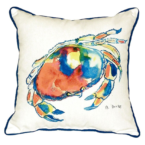 Watercolor Dungeness Crab Pillow