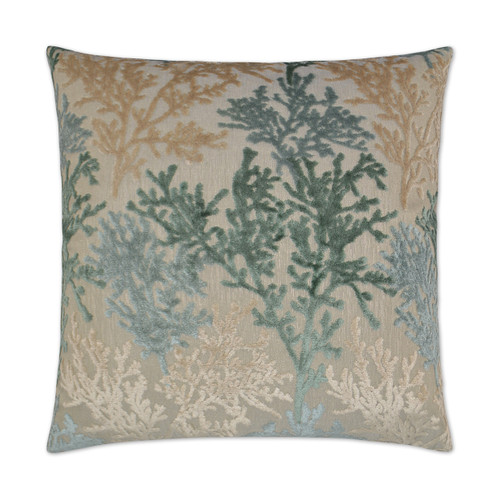 Barbados Velvet Coral Branch Pillow - Laguna