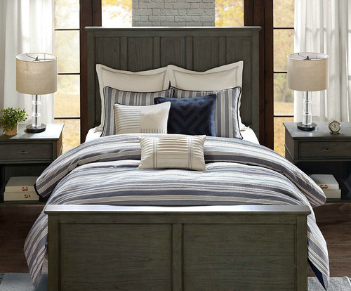 Coastal Farmhouse Comforter Queen Size 8-piece Bedding