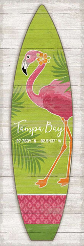 Pink Flamingo Surfboard Custom Art