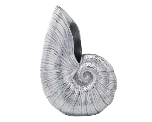 Polished Pewter Nautilus Shell Pitcher