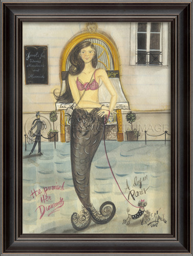 A Day in Paris Mermaid Wall Art