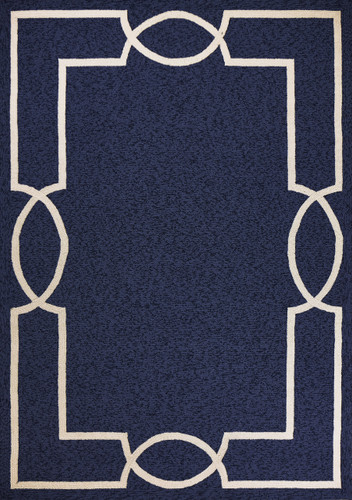 Hamptons Ocean Blue Madison Rug by Libby Langdon