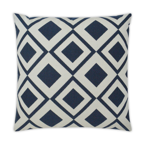 Savvy Navy and White Pillow