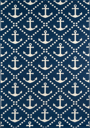 Anchors Away Navy Baja Area Rug