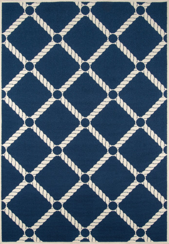 Nautical Rope Navy Baja Rug