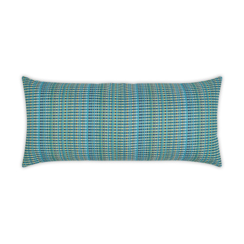 Sun Run Aqua Blue Lumbar Pillow