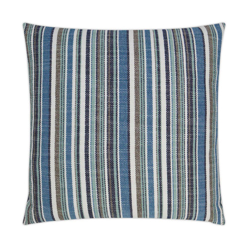 Fancy Navy Stripe Indoor-Outdoor Lux Pillow