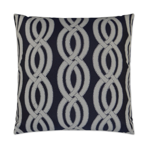 Sea Shore Navy Blue Indoor-Outdoor Pillow