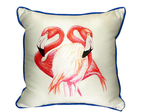 Two Pink Flamingos Pillow