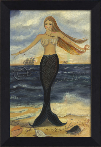 Here at Dawn and Dusk Mermaid Wall Art - Small