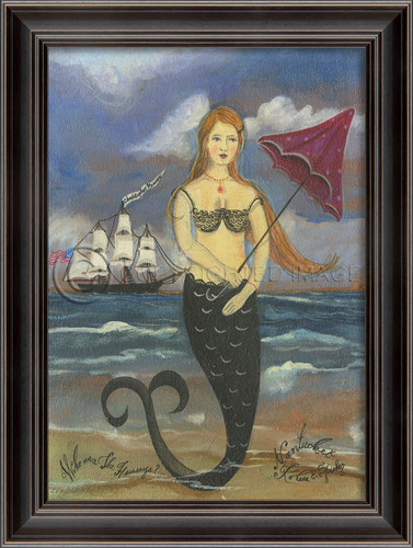 Nantucket Mermaid Framed Art