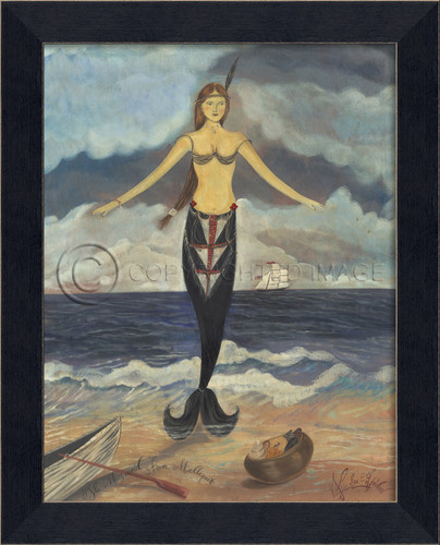 The Mermaid from Maddequet Framed Art
