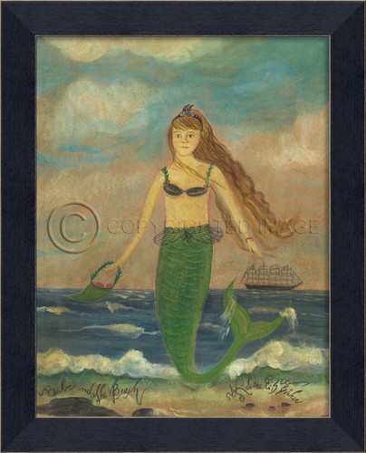 Babe on the Beach Mermaid Art