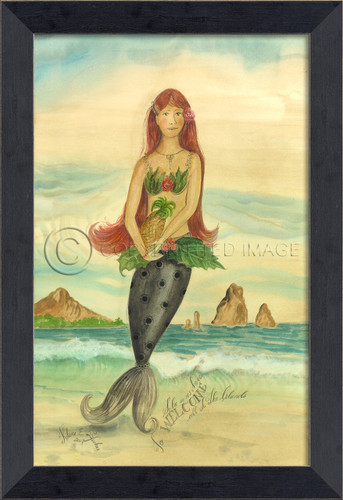 Welcome All to the Island - Small Framed Mermaid Art
