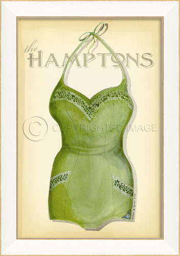 Vintage Swimsuit Art - The Hamptons