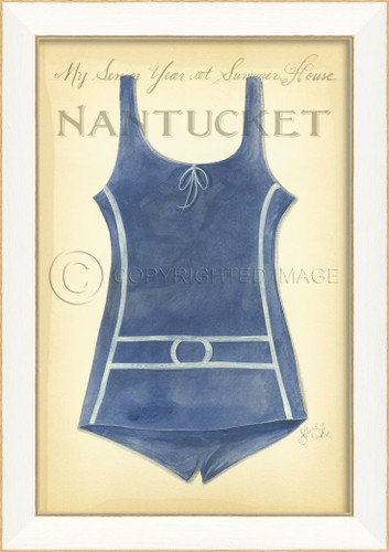 Vintage Swimsuit Art - Nantucket Summer House