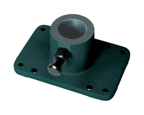 The Rod Holder Tree Mounting Base is a billet aluminum base that accepts Multi-Set rod holder trees. The latch pin adjust the tree to four position.
Before Ordering: Measure your mast tube at the base with a pair of calipers (Mast tube diameters may vary). Then call to place your order (231) 275-1010. NOTE: This Base will not work on older Rod Holder Tree Masts that have the indexing holes drilled into the Silver tree tube.